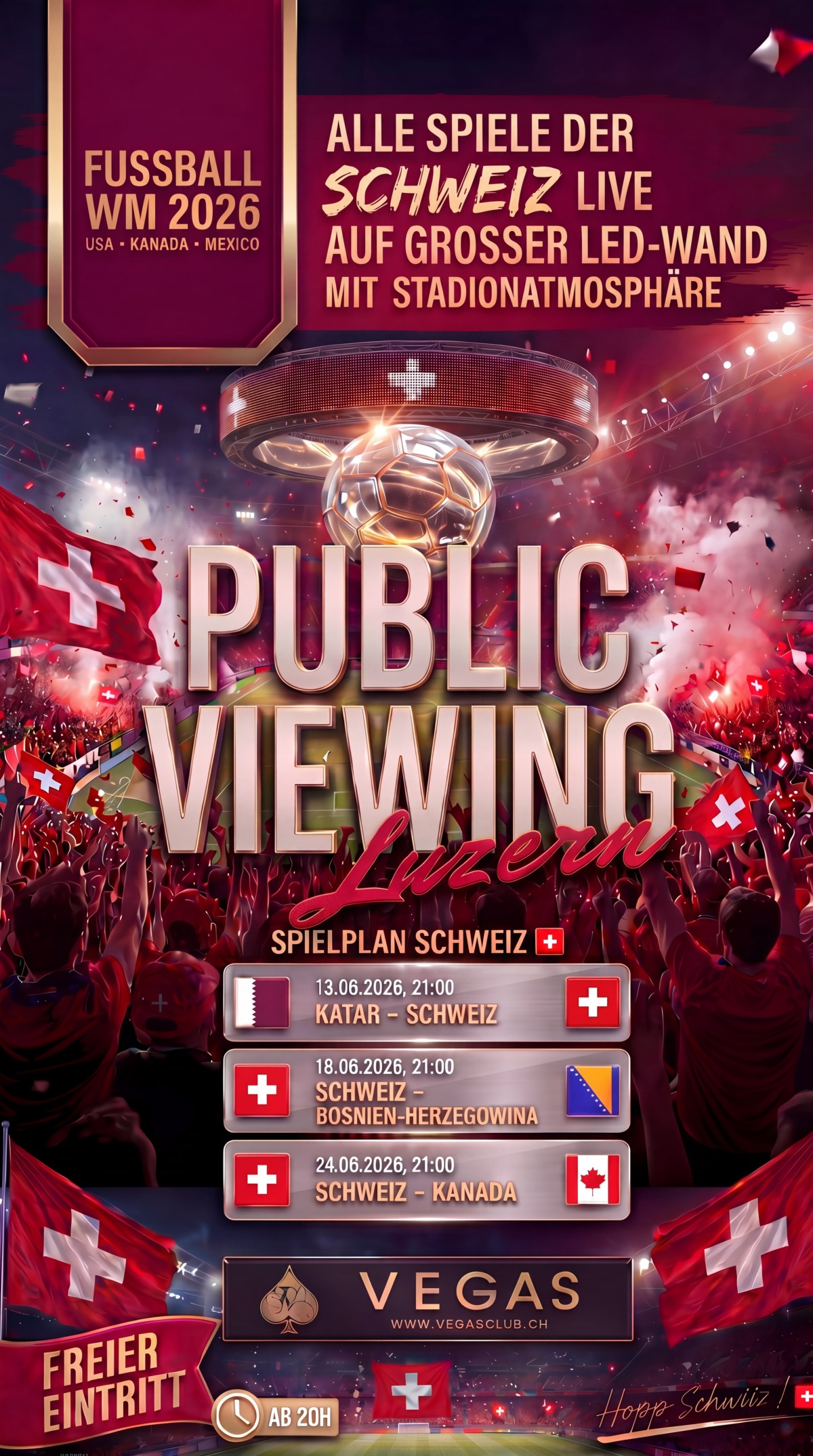 Flyer WM 2026 / Schweiz - Katar