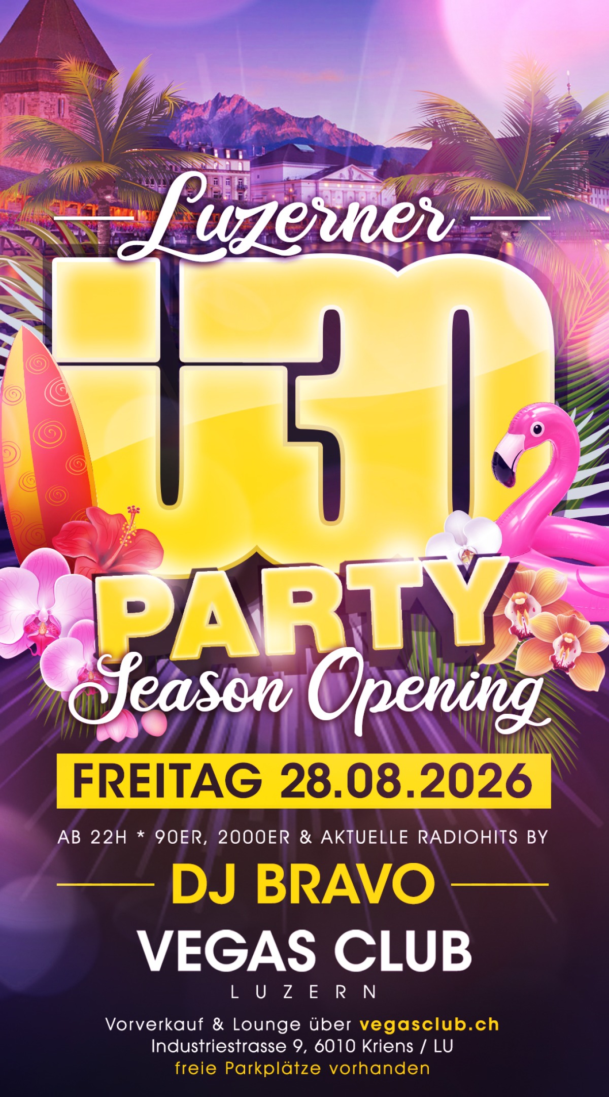 Flyer Luzerner Ü30 Party - Season Opening