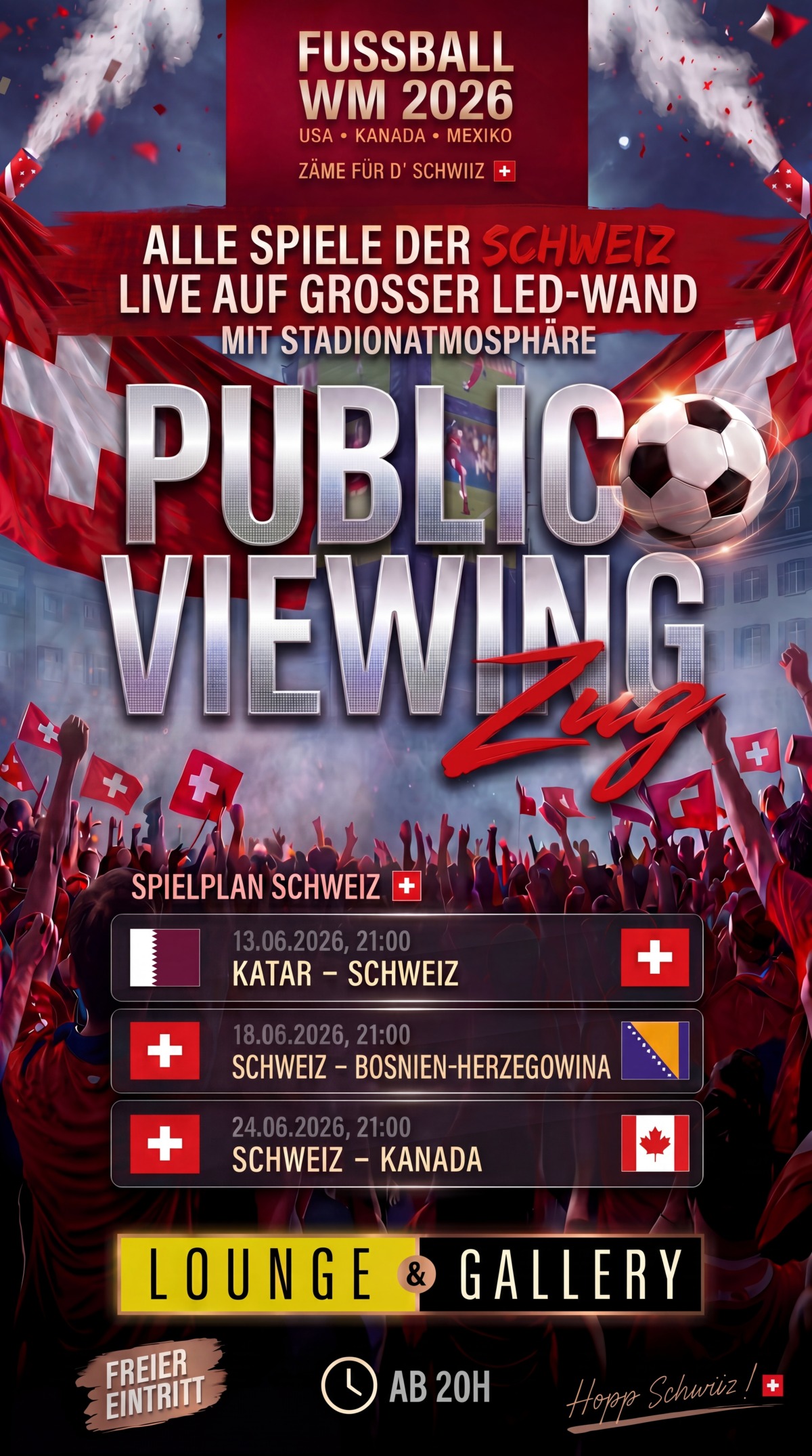Flyer WM 2026 / Schweiz - Katar