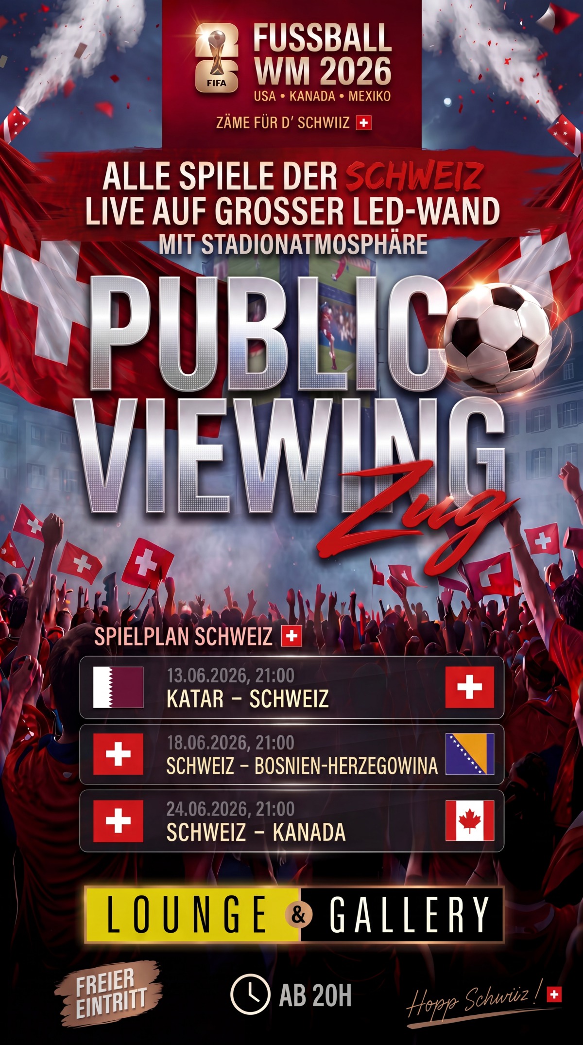 Flyer WM 2026 / Schweiz - Katar