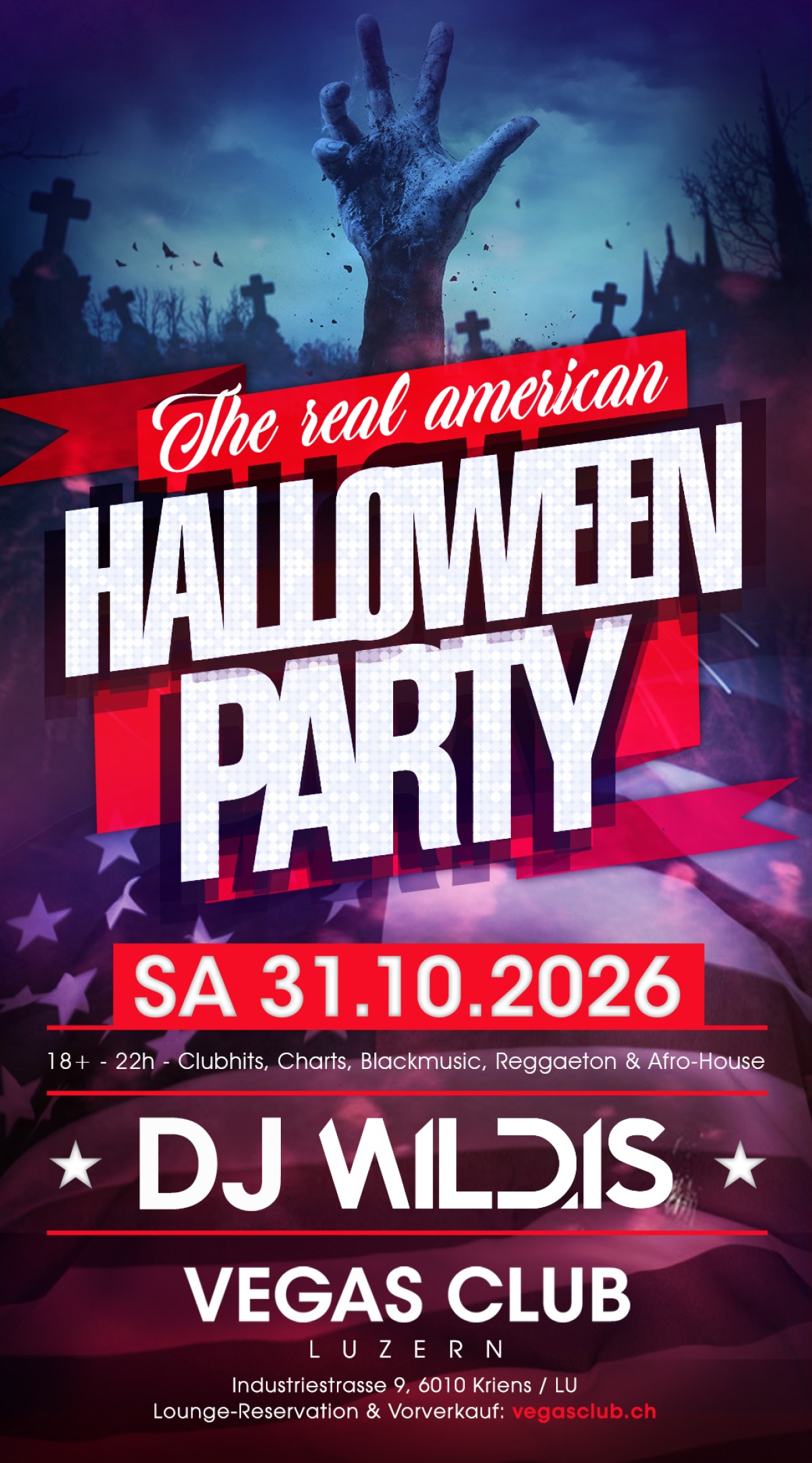 Flyer The Real American HALLOWEEN Party